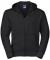 Black Russell Authentic Zipped Hooded Sweatshirt (J266M)