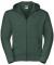 Bottle Green Russell Authentic Zipped Hooded Sweatshirt (J266M)