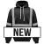 Black Yoko Hi-vis Pull Over Hoodie (YK032)