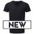 Black Russell V Neck HD T (J166M)
