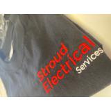 Embroidered Logo Black T shirt