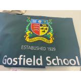 embroidered school logo